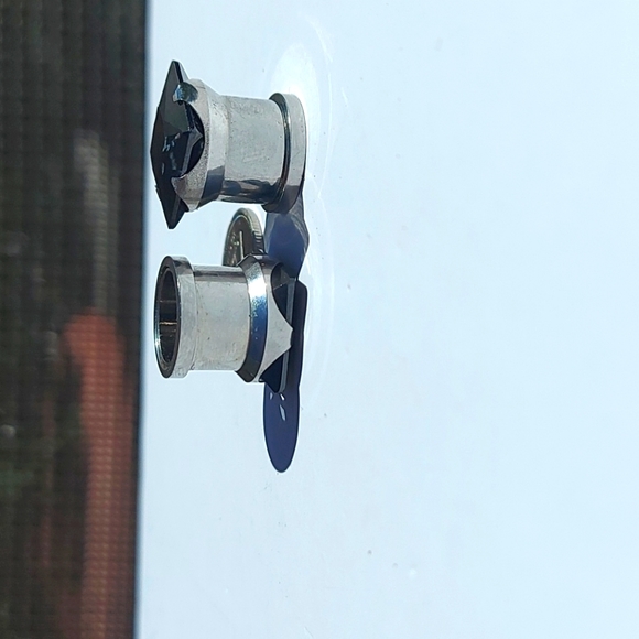 Black gem ear plugs 11mm - Picture 7 of 7